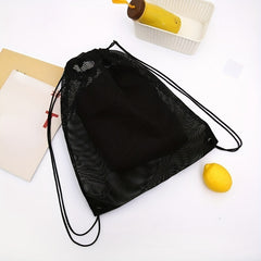 Drawstring Mesh Bags Gym Sports Storage Backpack