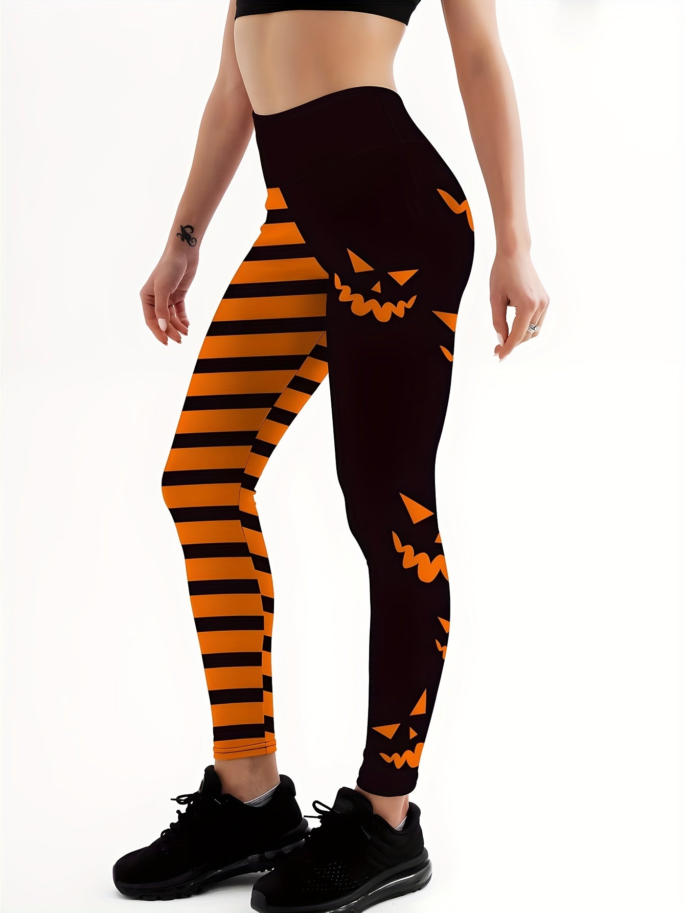Snowflake Print High Waist Yoga Leggings