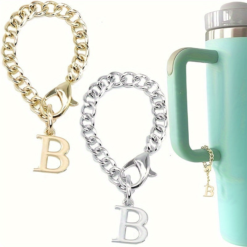 2pcs A Initial Letter Charms Bottle Handle Decorative Pendants