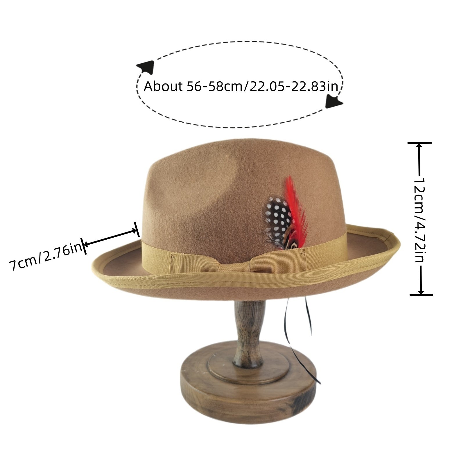 British Tweed Hat Mens Autumn Winter Retro French Hat Flat Brim Jazz Hat
