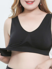 3 Pack Plus Size Sports Bra Set Women's Plus Bounce Control Wireless Bralette
