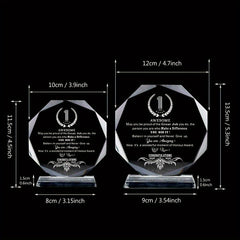 Transparent Trophy Awards With Case Personalized Engraved Medals 3.9in 4.7in