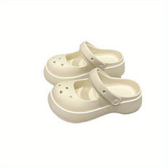 Women's Cut Out Platform Clogs Non Slip Slide Shoes