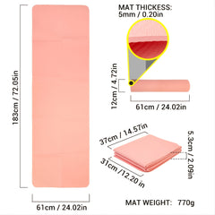 Foldable Yoga Mat - Non Slip Surface - Moisture Resistant