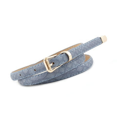 Snake Pattern Thin Belt for Women Fashionable Dress Jeans Belt