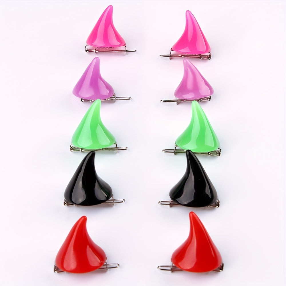 Cartoon Demon Horn Hair Clips for Girls