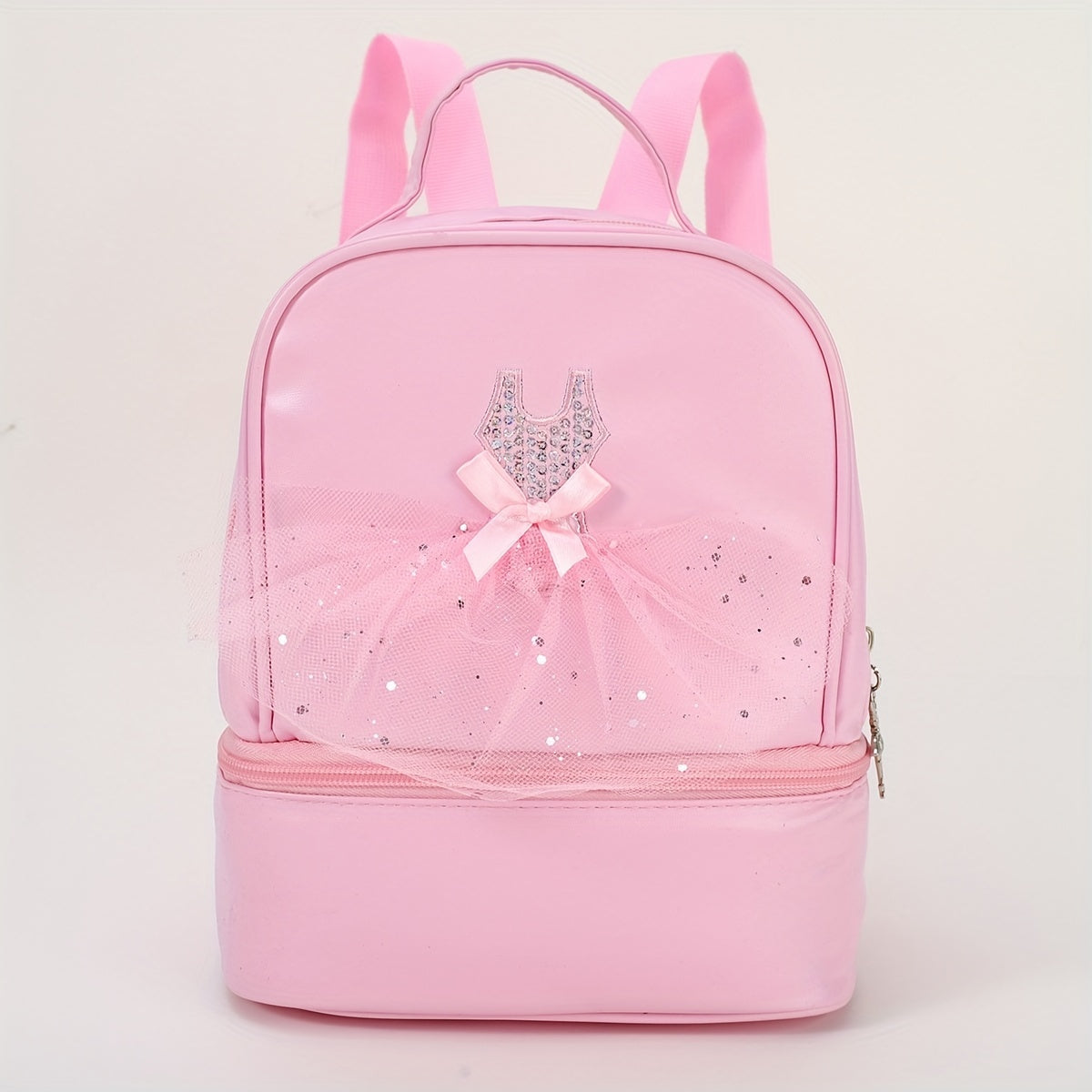 Girls Ballet Mesh Skirt Decor Backpack Large Capacity School Bag