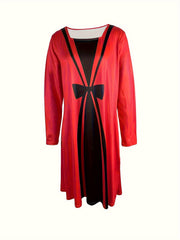 Colorblock Bow Knot Maxi Dress
