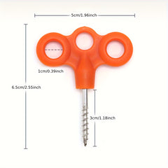 2pcs Stainless Steel Tent Nails w/ Plastic Handle, Windproof Tent Pegs