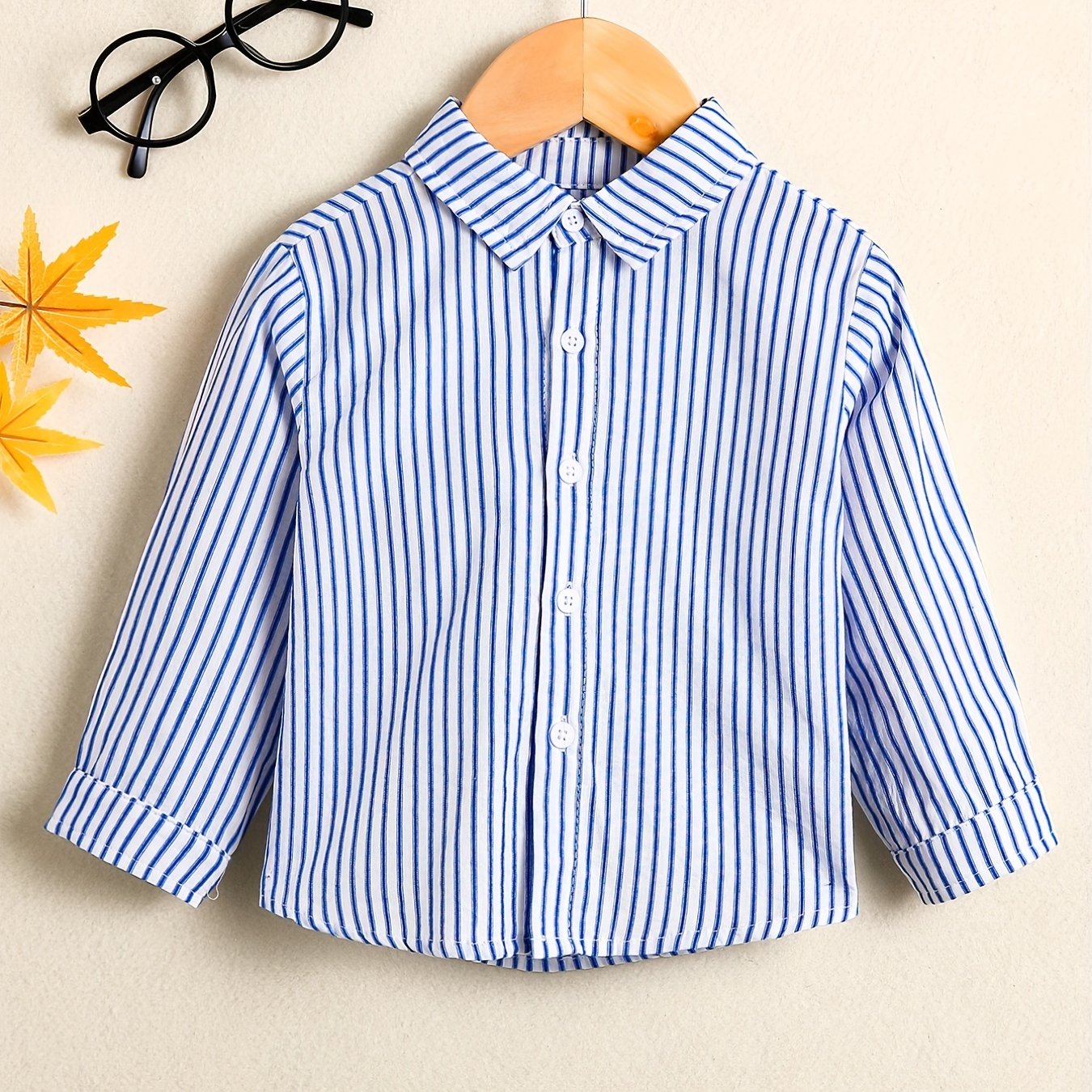 Boys Striped Shirt Long Sleeve Button Down Casual Kids Clothes