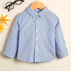 Boys Striped Shirt Long Sleeve Button Down Casual Kids Clothes