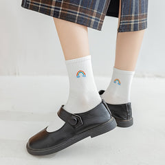 Weather Print Mid Tube Socks Women's Stockings