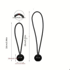 5pcs Bungee Ball Cords for Backpack & Trailers - Elastic Tie Loop Cords
