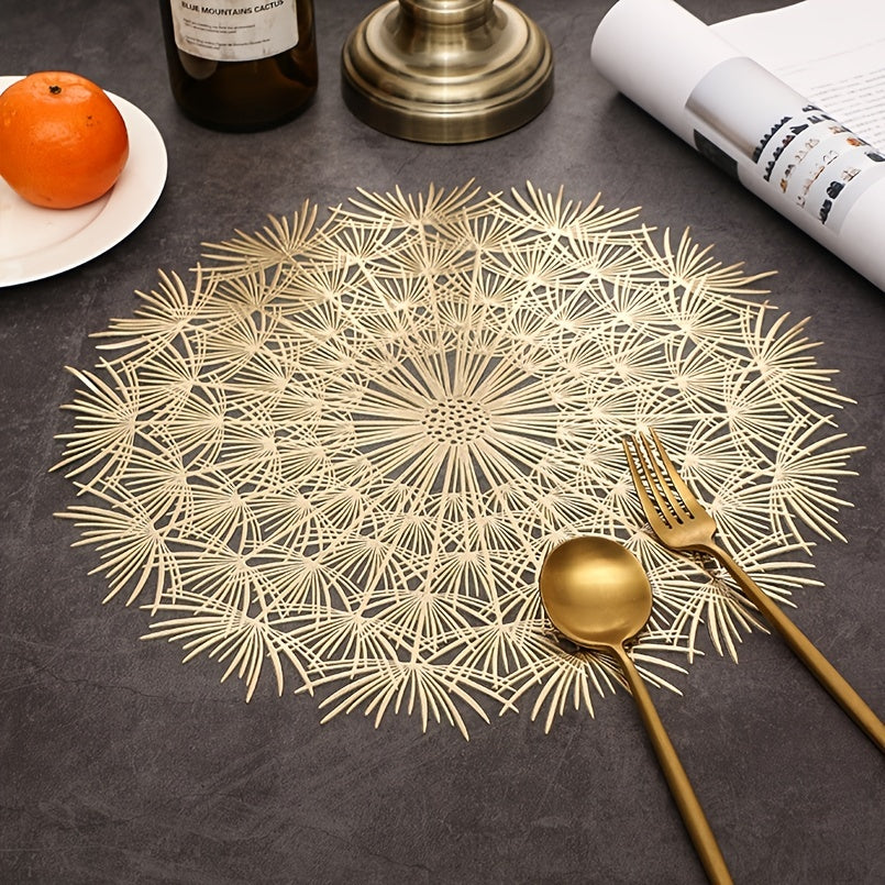 1PC Hollow Table Mat PVC Kitchen Dining Pad Anti scalding Heat Insulation