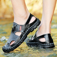 Men's Closed Toe Sandals Non Slip Outdoor Hiking Trekking Sandals