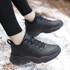 Women's Plush Lined Chunky Snow Sneakers Keep Warm