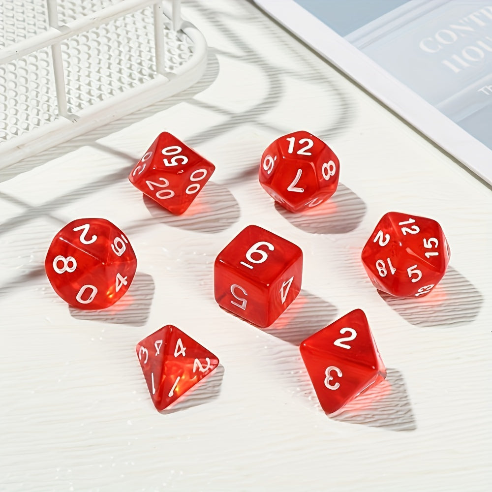 7 Piece Sided Dice Set for Party Fun