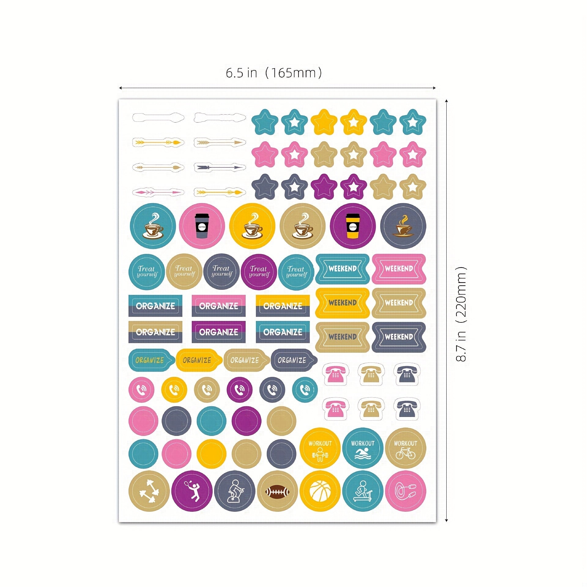 Monthly Weekly Calendar Planner Stickers
