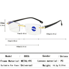 Women's Clear Lens Square Glasses Light Blocking Eyewear