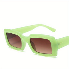Square Jelly Gradient Sunglasses UV400 for Beach Party Club