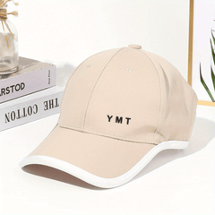 Backless Ponytail Cotton Baseball Cap Solid UV Protection Sun Hats