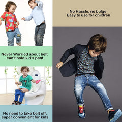 2pcs Kids Adjustable Elastic Belts with Leather Loop