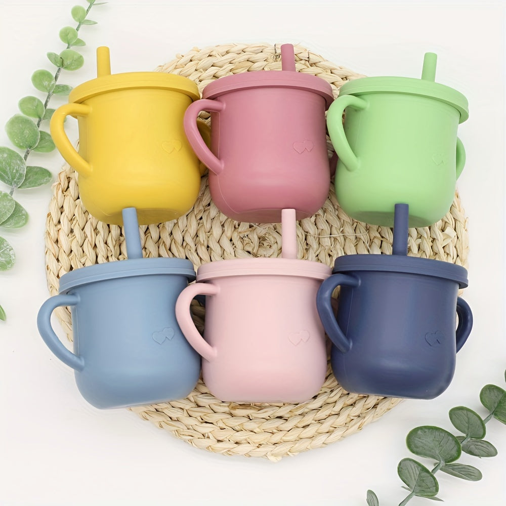Silicone Training Cup for Toddler Soft Handle Shatterproof Sippy Cup