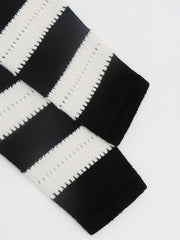 Striped Long Sleeve Stretch Hooded Jumper