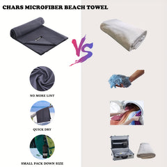 2 Pack Microfiber Travel Towel Quick Dry Towel Camping Beach Towel