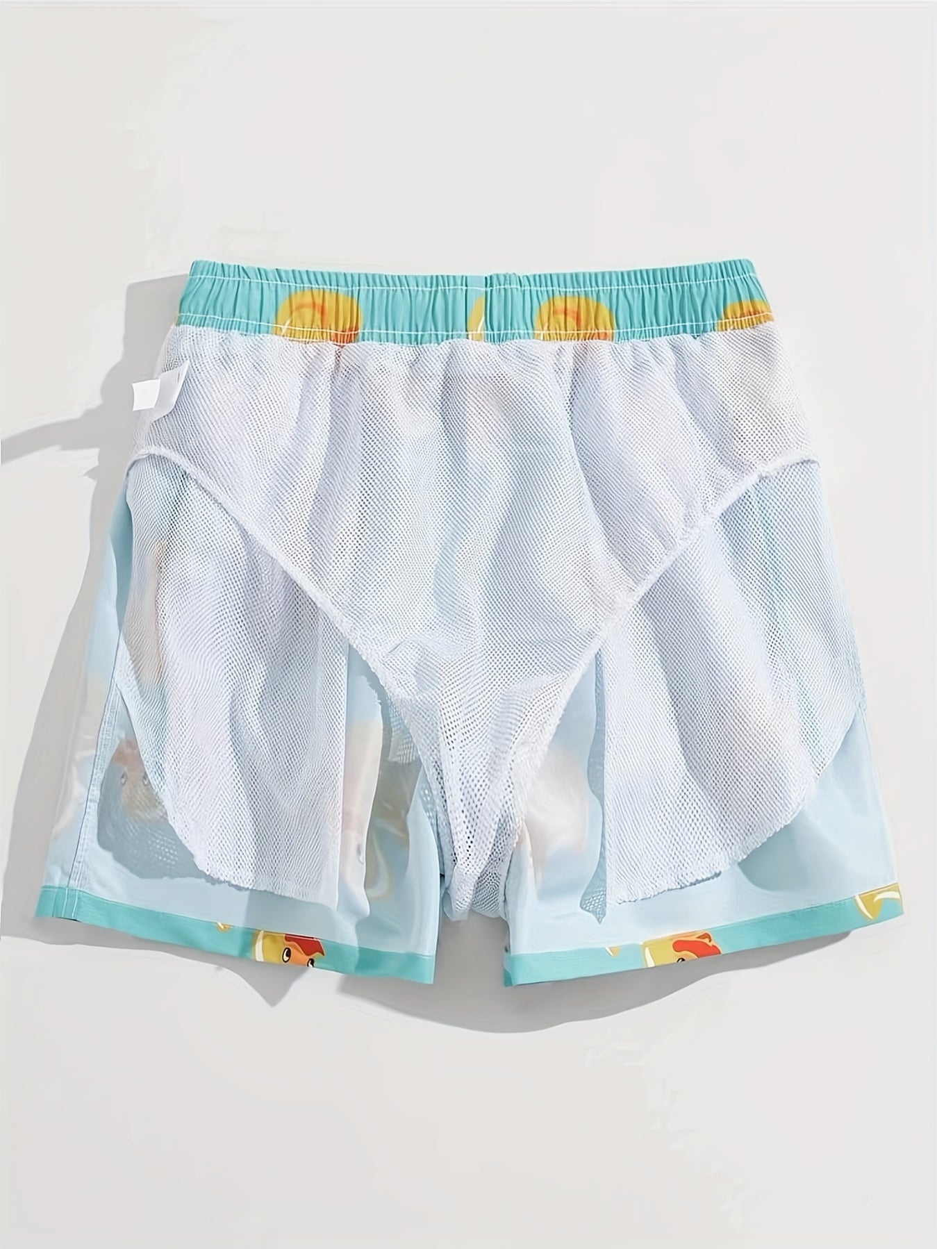 Men's Duck Graphic Swim Trunks Drawstring Swimwear