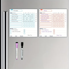 2 Pcs Magnetic Chore Chart For Students