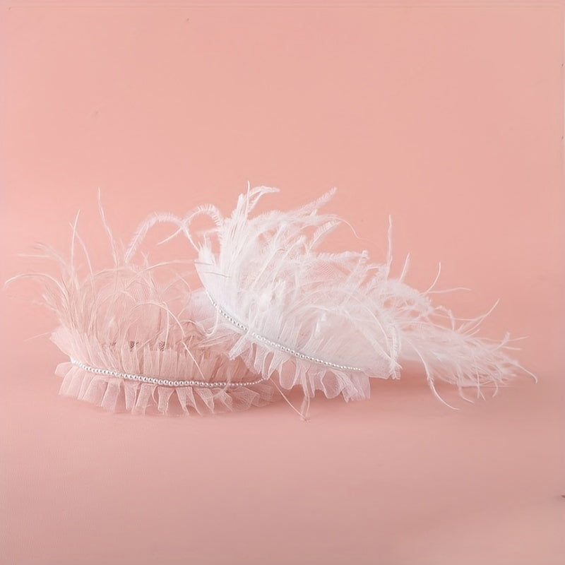 Girls Feather Hair Hoop Princess Headwear Hair Accessories