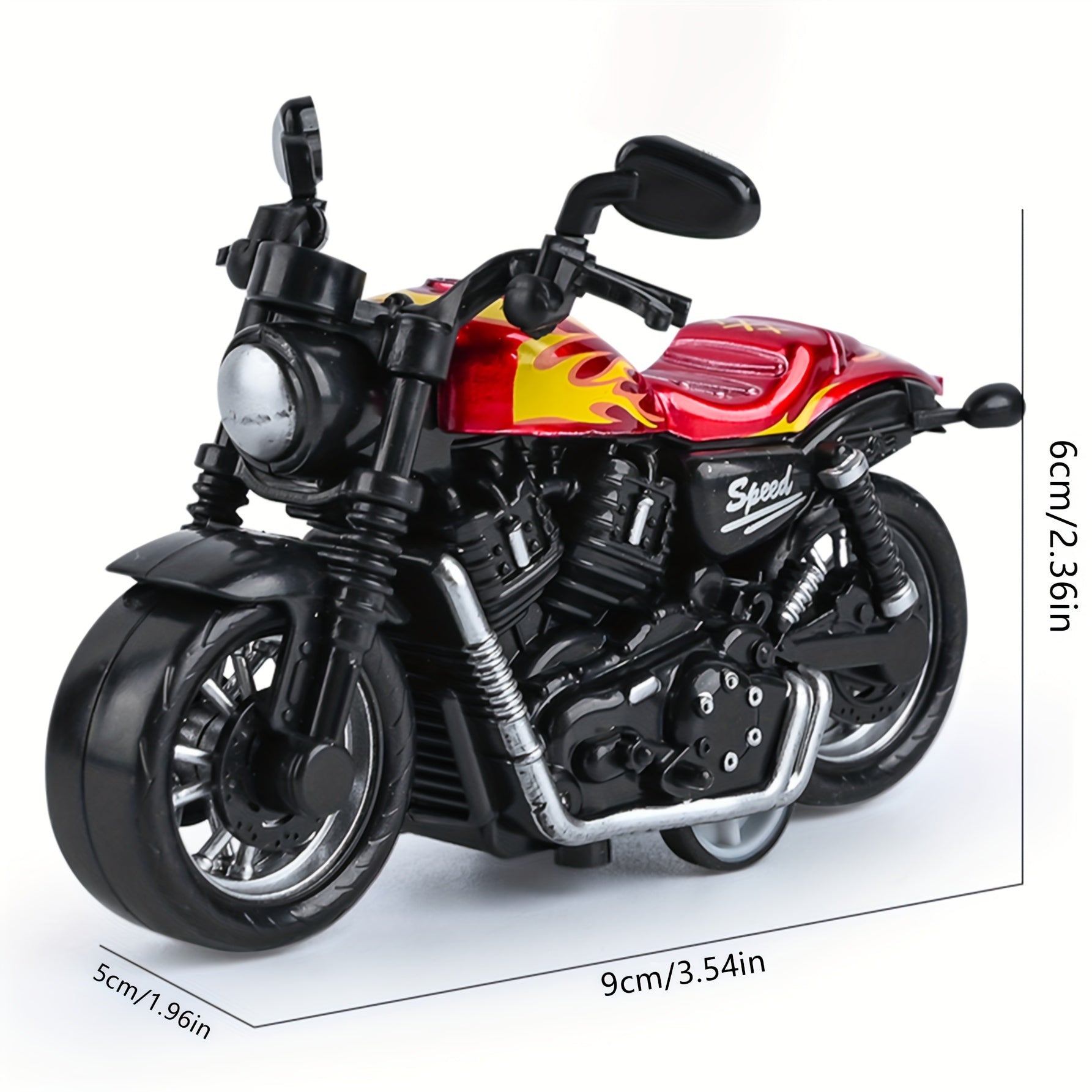 1pc Alloy Pull Back Toy Motorcycle Model Ornament