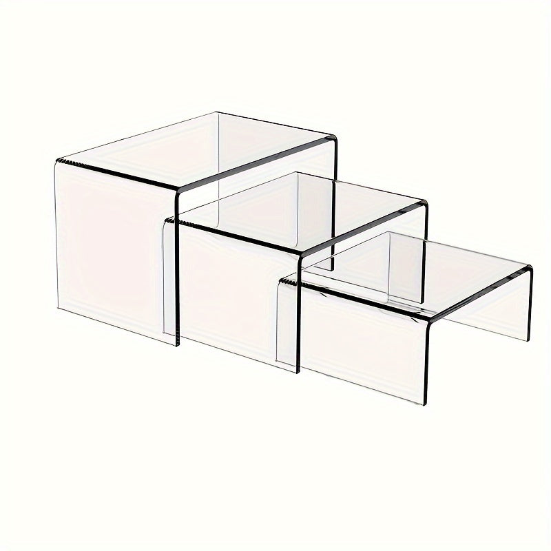 Clear Acrylic Risers for Display - Table Decor Stand for Desserts, Collectibles