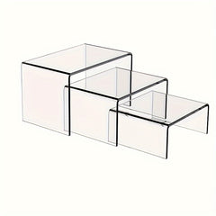 Clear Acrylic Risers for Display - Table Decor Stand for Desserts, Collectibles