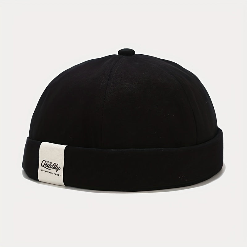 Men's Beanie Hat with Cloth Label