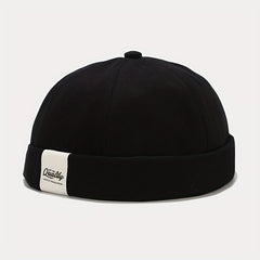 Men's Beanie Hat with Cloth Label