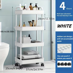 6 Layer Rolling Utility Cart with Handle & Wheels