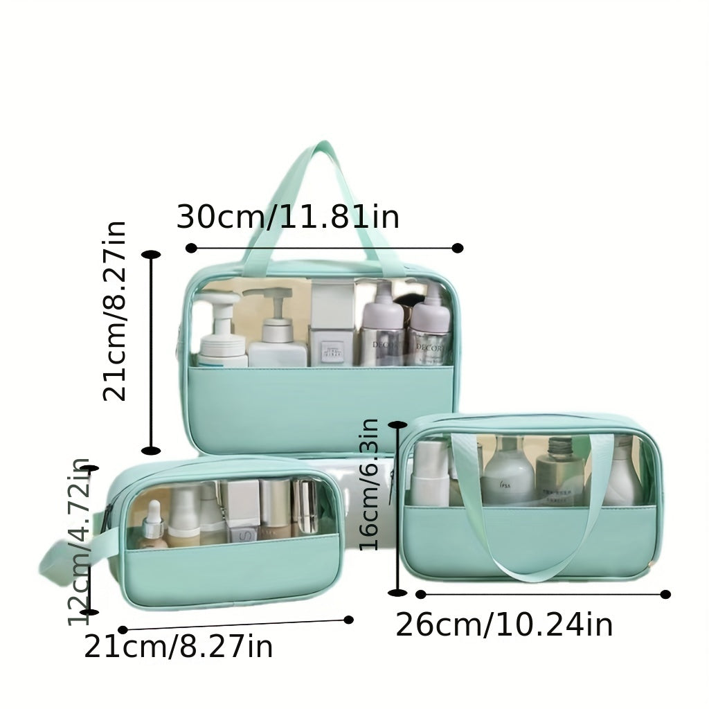 3pcs Hanging Toiletry Bag Portable Travel Bag Organizer Wash Bag