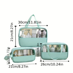 3pcs Hanging Toiletry Bag Portable Travel Bag Organizer Wash Bag