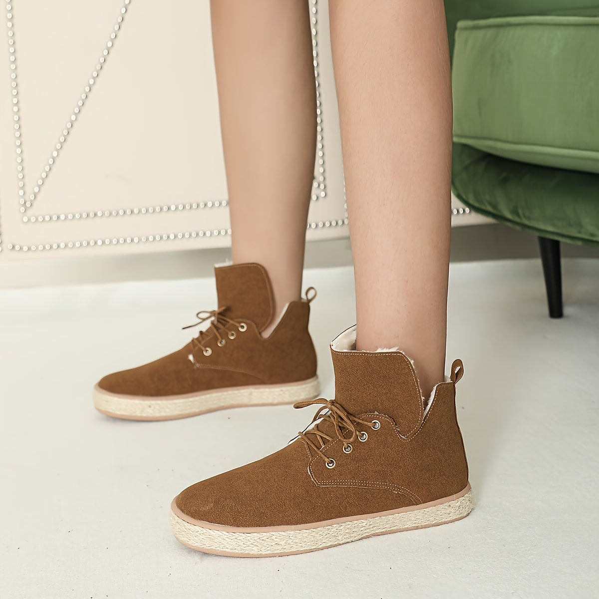 Plush Lined Thermal Skate Shoes Non Slip Winter Boots