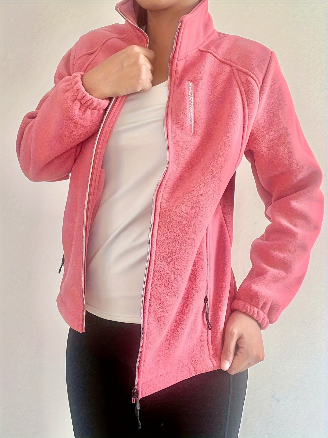 Fleece Liner Sports Jacket Long Sleejsonves Mock Neck Keep Warm