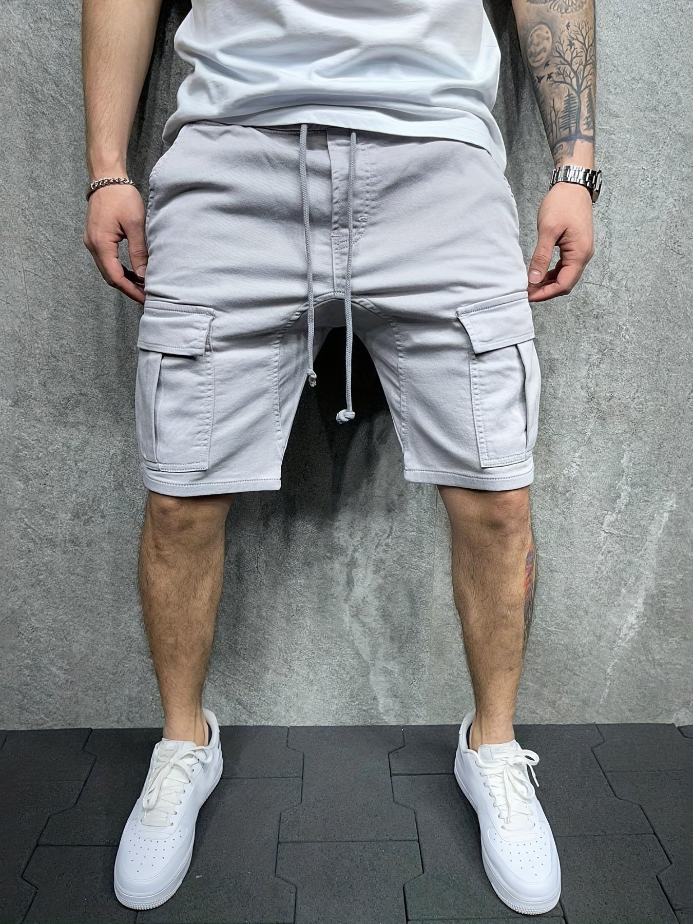 Men's Lightweight Drawstring Cargo Shorts