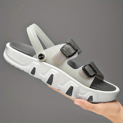 Men's Vintage Jelly Strap Slip On Buckle Sandals