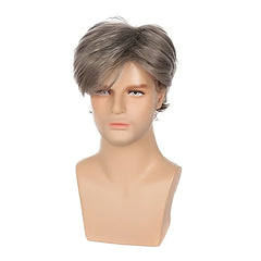 Men's Short Hair Gradient Fiber Wig Headgear