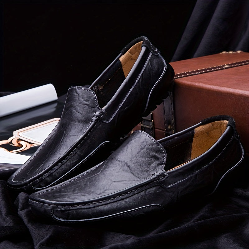 Men's Solid Casual Slip On Loafer Shoes Outdoor Rubber Sole Anti Skid Walking