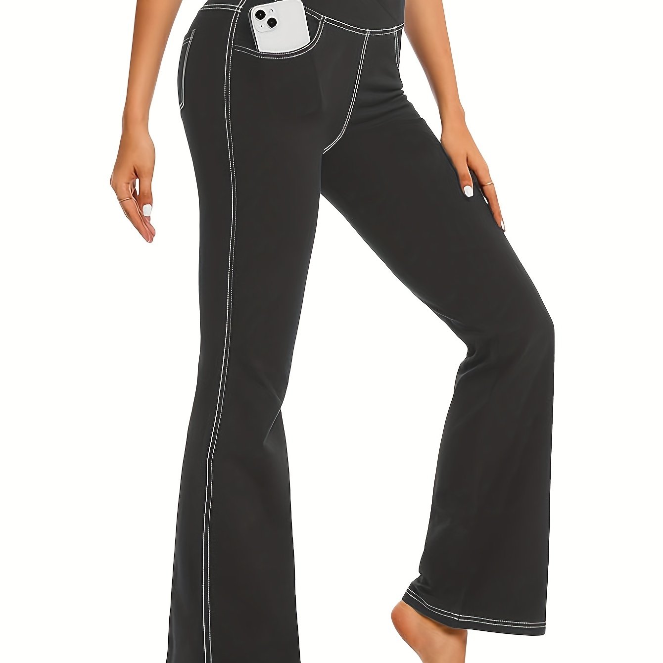 V-Cut Waist Yoga Pant Butt Lifting High Stretch With Pocket Yoga Leggings