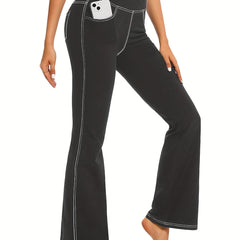 V-Cut Waist Yoga Pant Butt Lifting High Stretch With Pocket Yoga Leggings