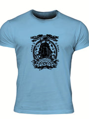 Men's Graphic T shirt Casual Comfy Slightly Stretch Crew Neck Tee
