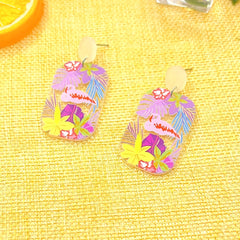 Transparent Acrylic Graffiti Earrings Ear Drop Ear Jewelry